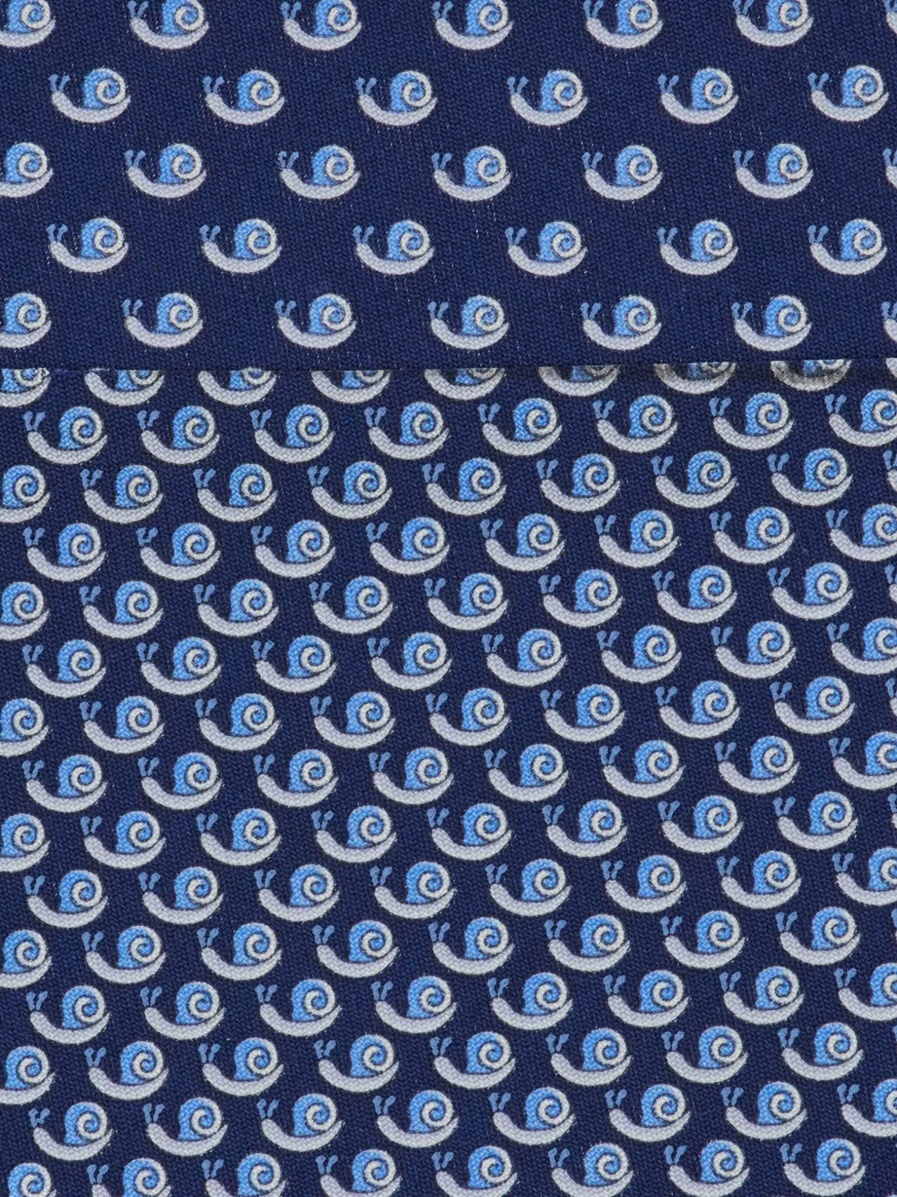 Ferragamo Zijden stropdas met slakkenprint Blauw