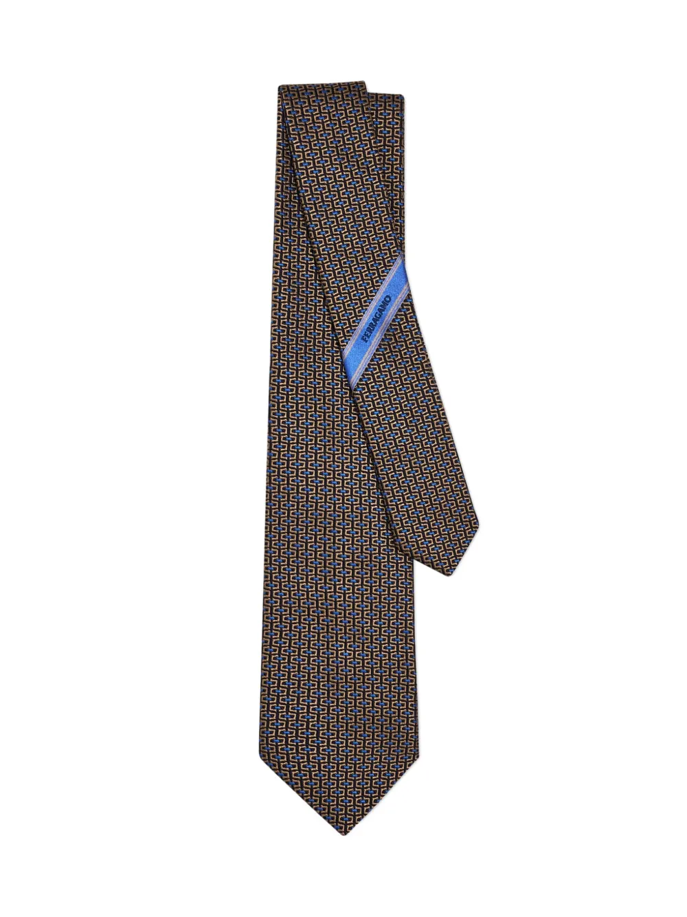 Ferragamo jacquard gancini tie - Bruin