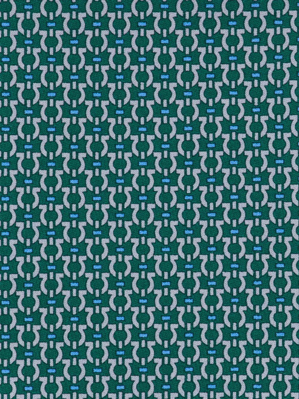 Ferragamo gancini print silk tie - Groen