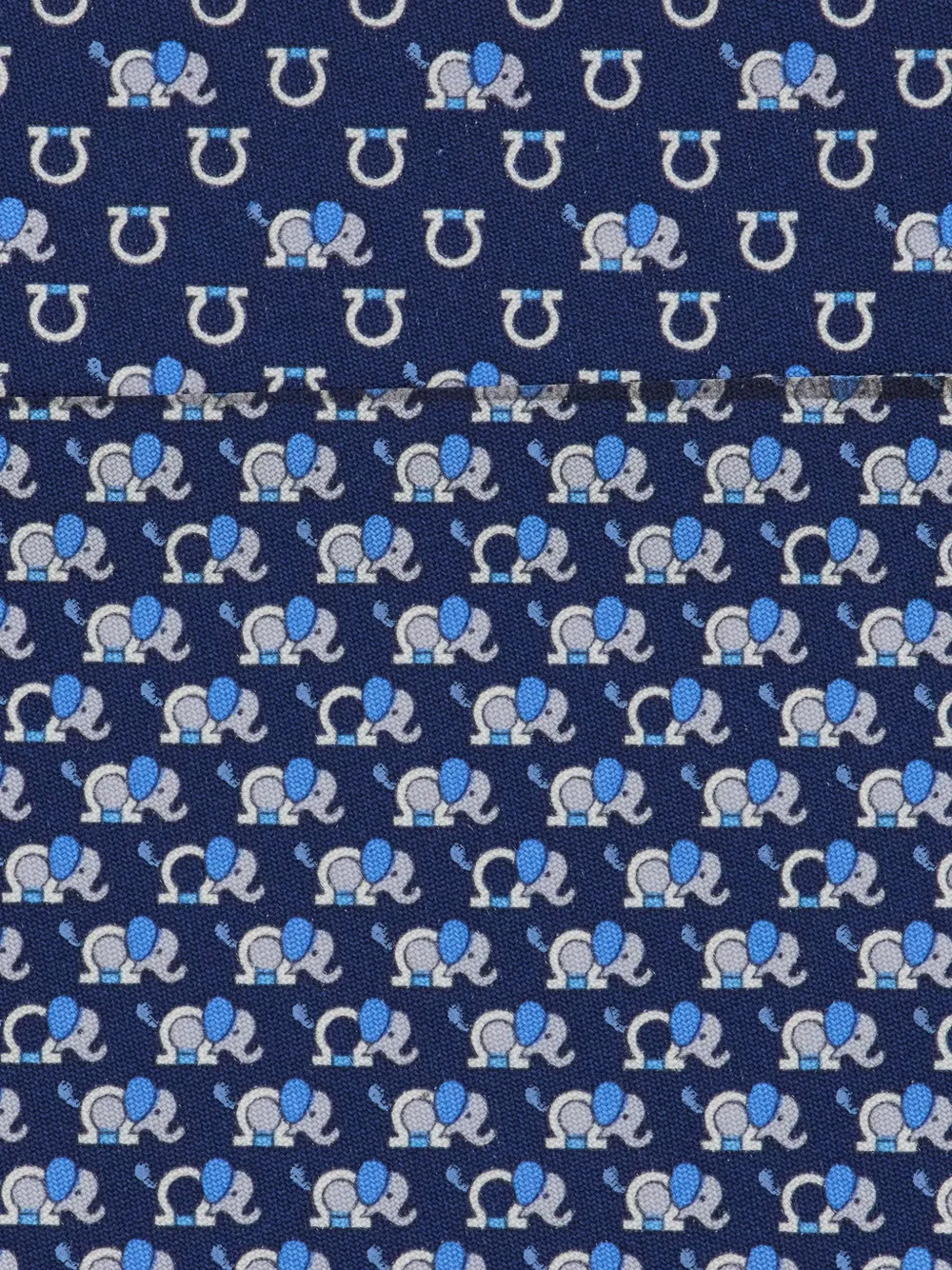 Ferragamo elephant-pattern tie - Blauw