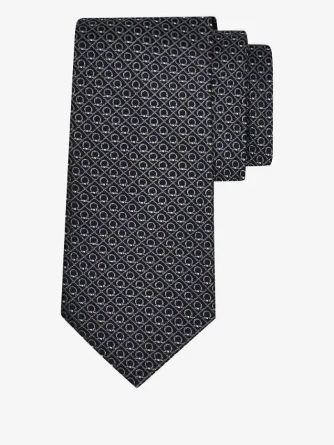 Ferragamo corbata de seda con motivo en jacquard