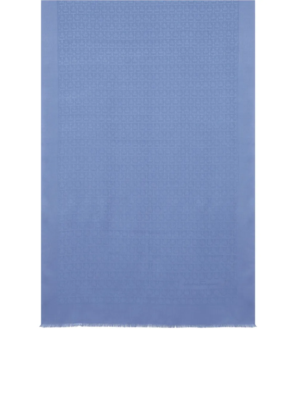 Ferragamo jacquard-logo scarf - Blauw
