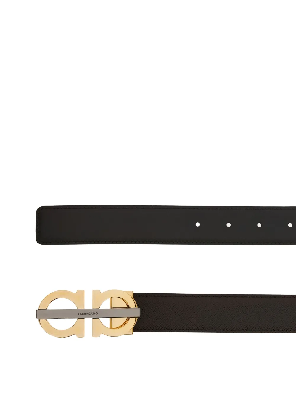 Ferragamo reversible Gancini buckle belt - Zwart