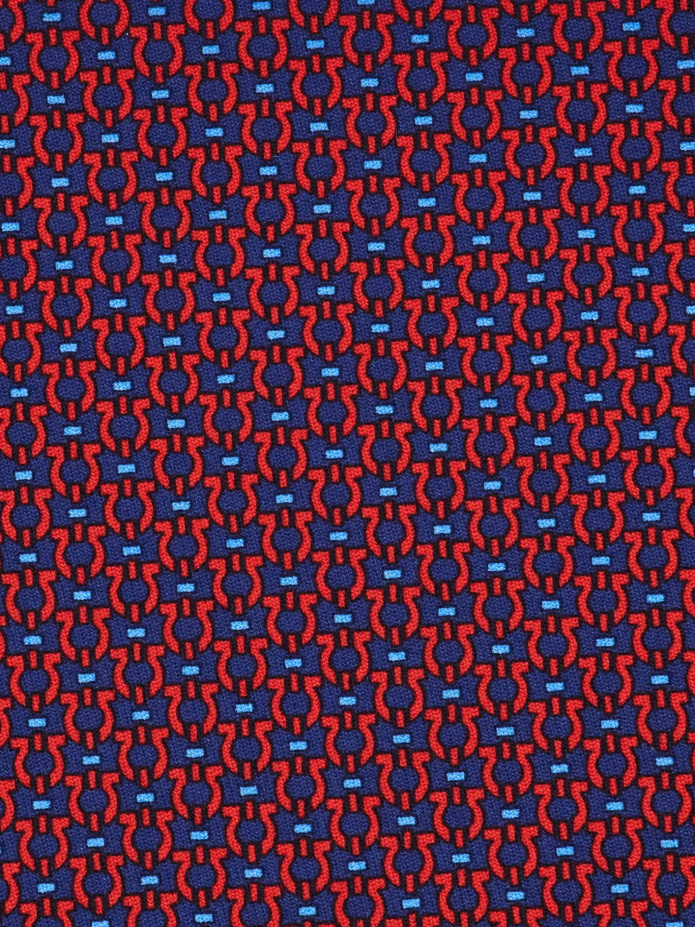 Ferragamo Zijden stropdas met Gancini-print Rood