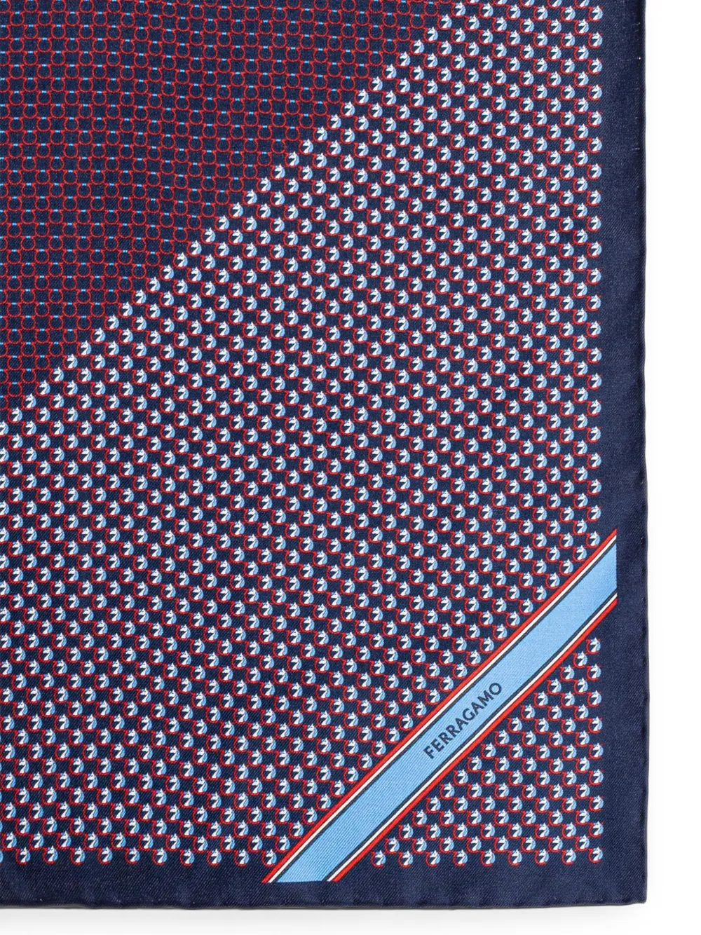 Ferragamo Gancini Pegsus vierkante sjaal met print Blauw