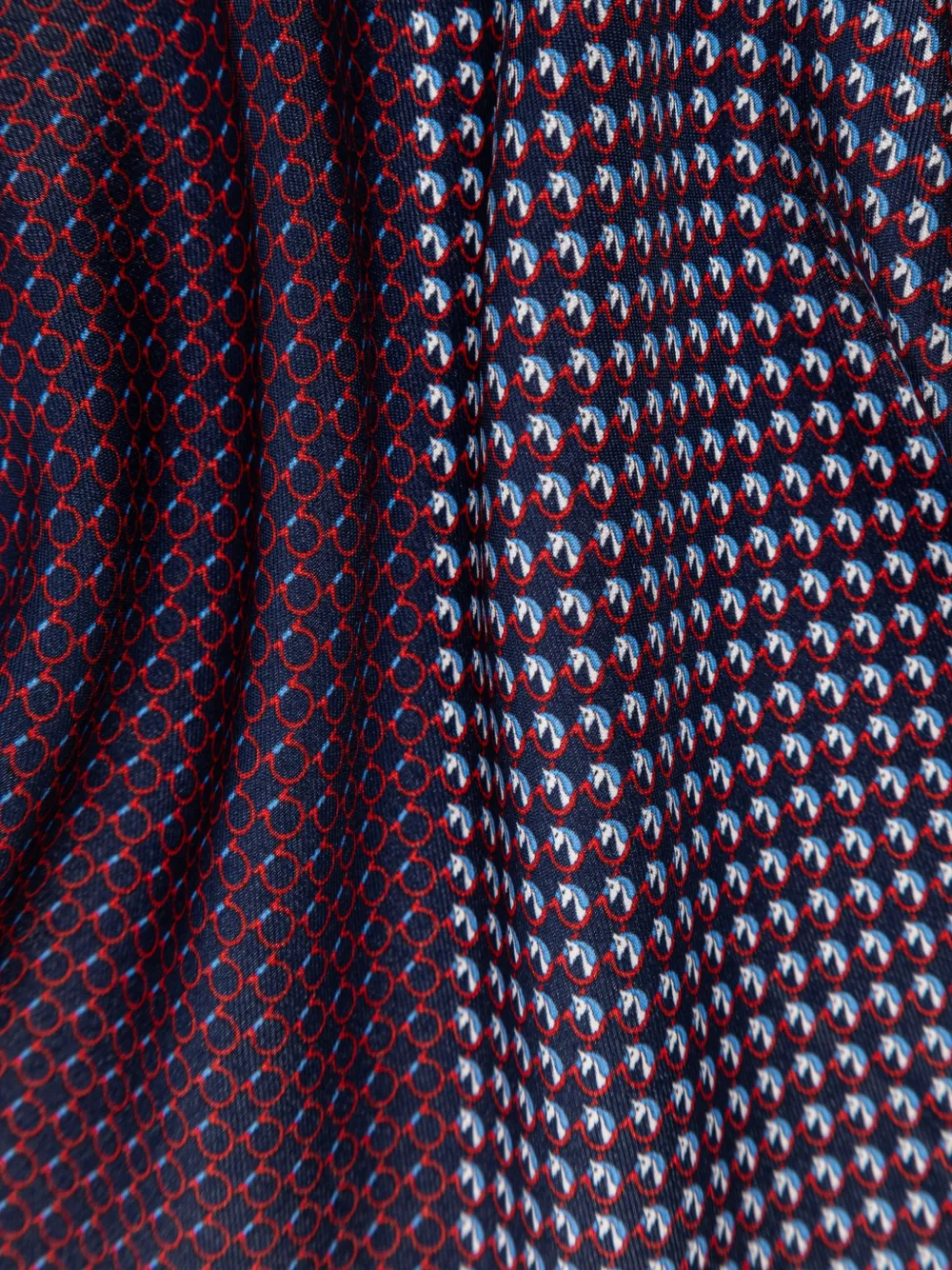 Ferragamo Gancini Pegsus vierkante sjaal met print Blauw