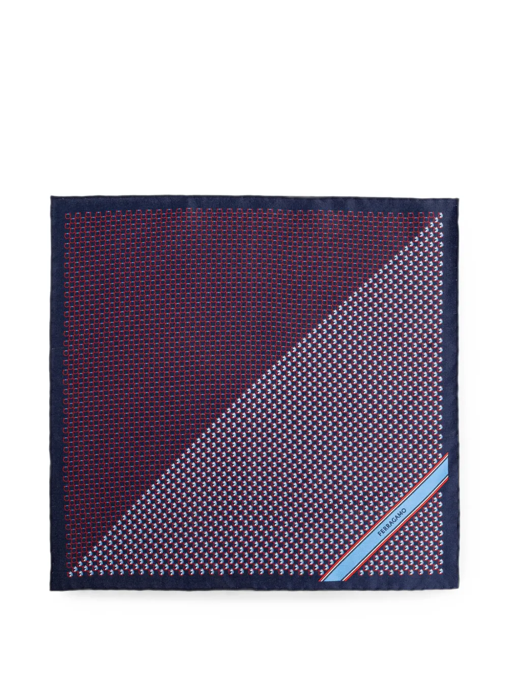 Ferragamo gancini pegasus print pocket square scarf