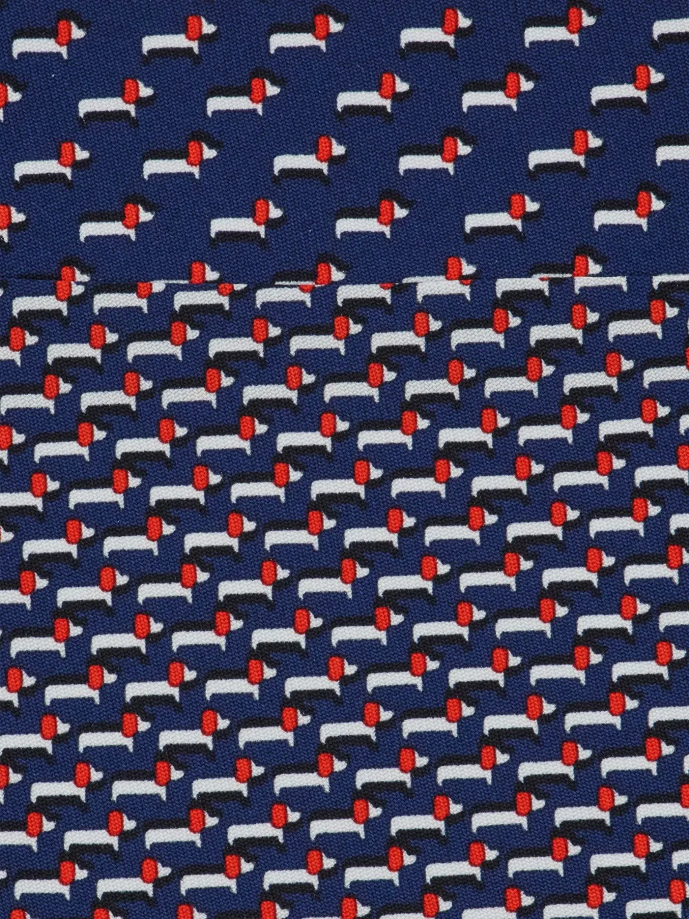 Ferragamo Dachshund-print Silk Tie In Blue