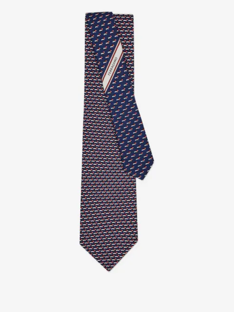 Ferragamo Seidenkrawatte mit Dackel-Print