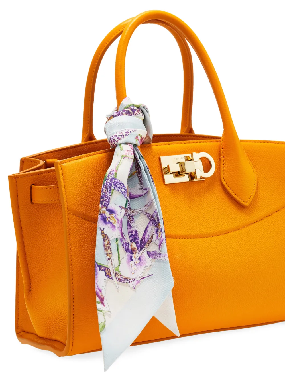 Ferragamo Zijden sjaal met Gaia-print Blauw