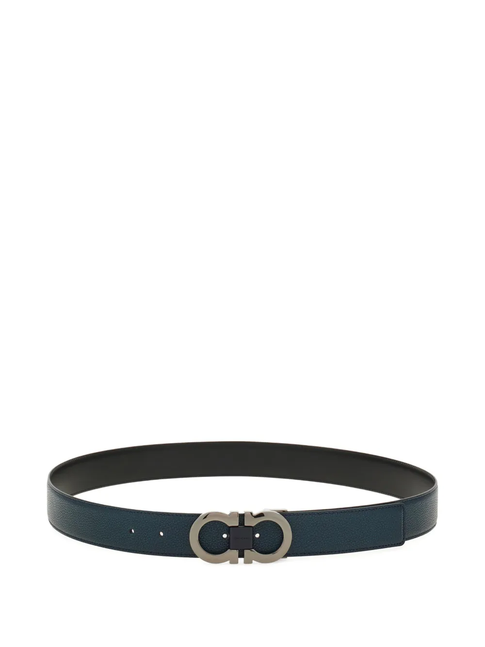 Ferragamo Reversible and adjustable Gancini belt - Blu