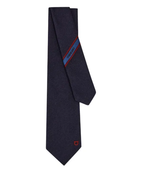 Ferragamo Krawatte mit Logo-Stickerei