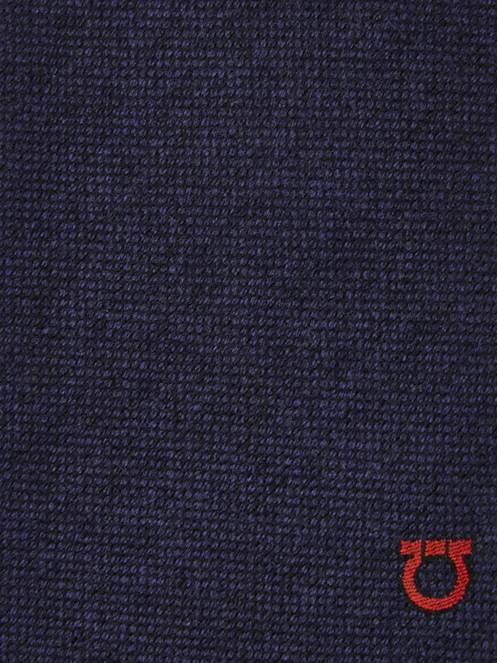  Ferragamo Corbata Con Logo Bordado - Azul 