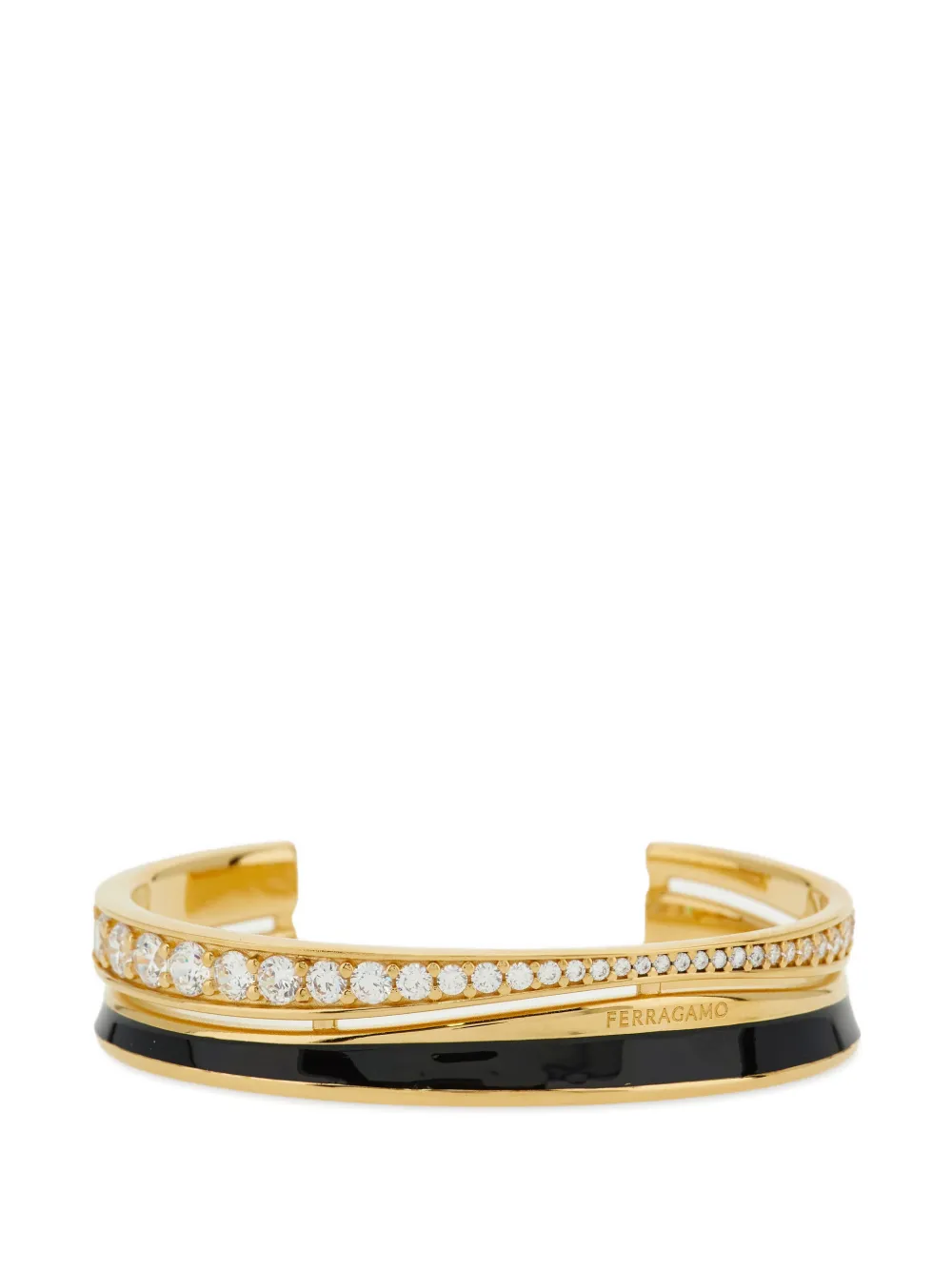 Ferragamo crystal-inset bangle - Oro