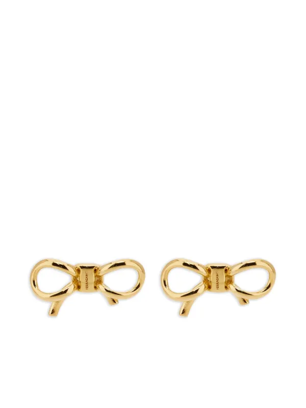 Ferragamo ヴァラ リボン ピアス | ゴールドトーン | FARFETCH JP