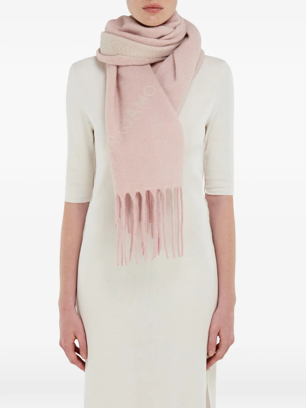 Ferragamo jacquard scarf - Pink