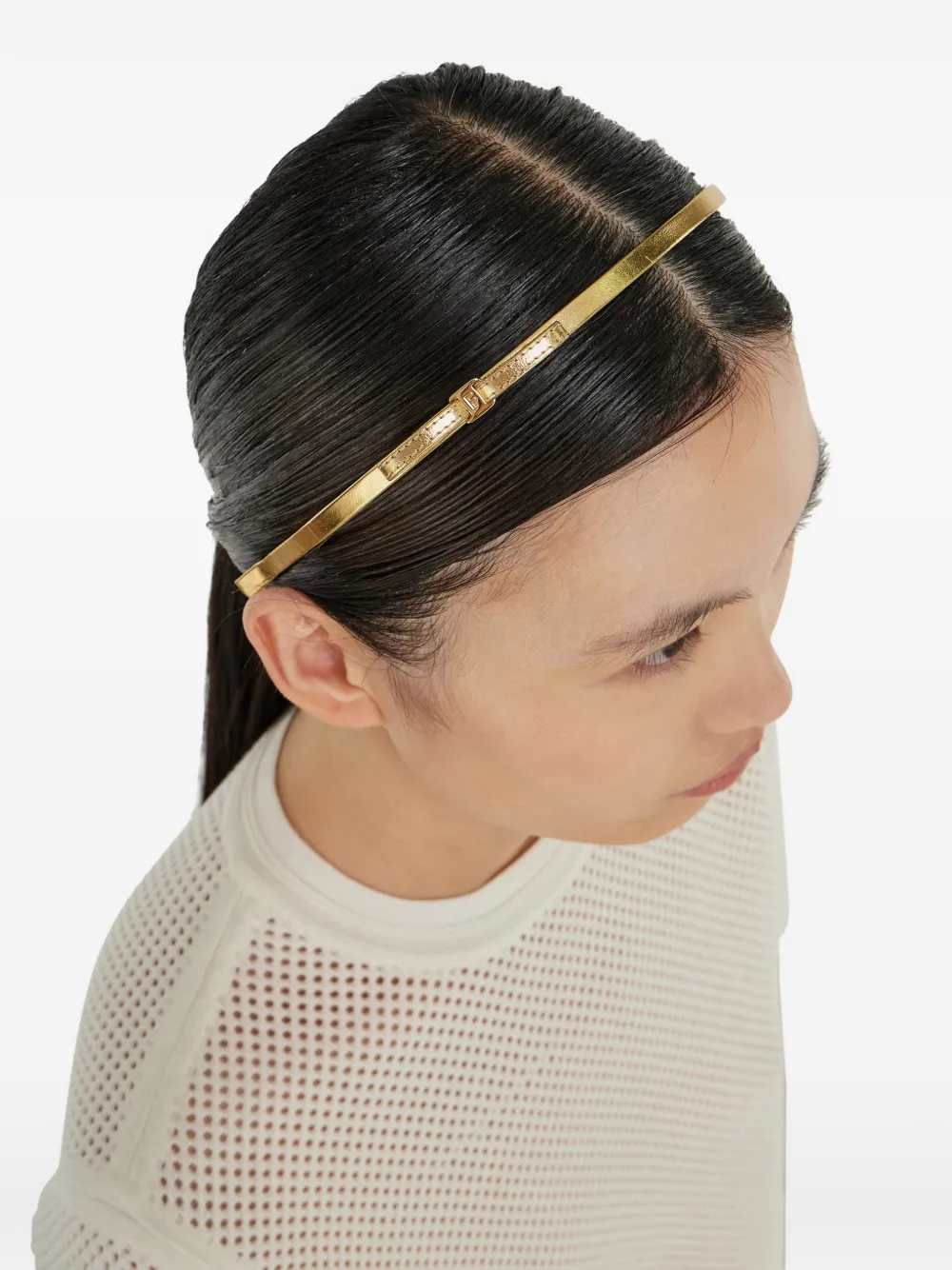 Ferragamo Mini-bow Headband In Gold