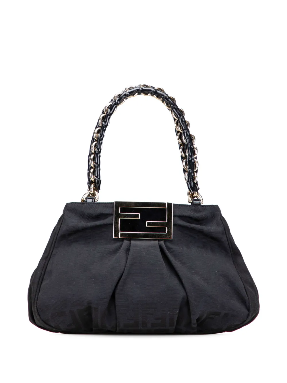 Fendi Pre-Owned 2000-2010 Small Zucca Canvas Mia Chain tote bag | Black | Image 1
