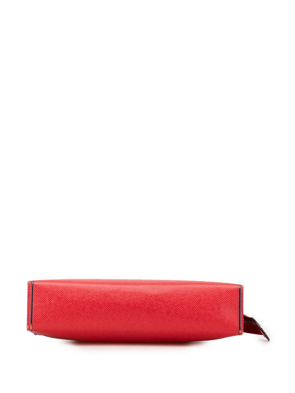 Pre-owned Louis Vuitton 2019 Taiga Pochette Voyage Mm Clutch Bag In Red