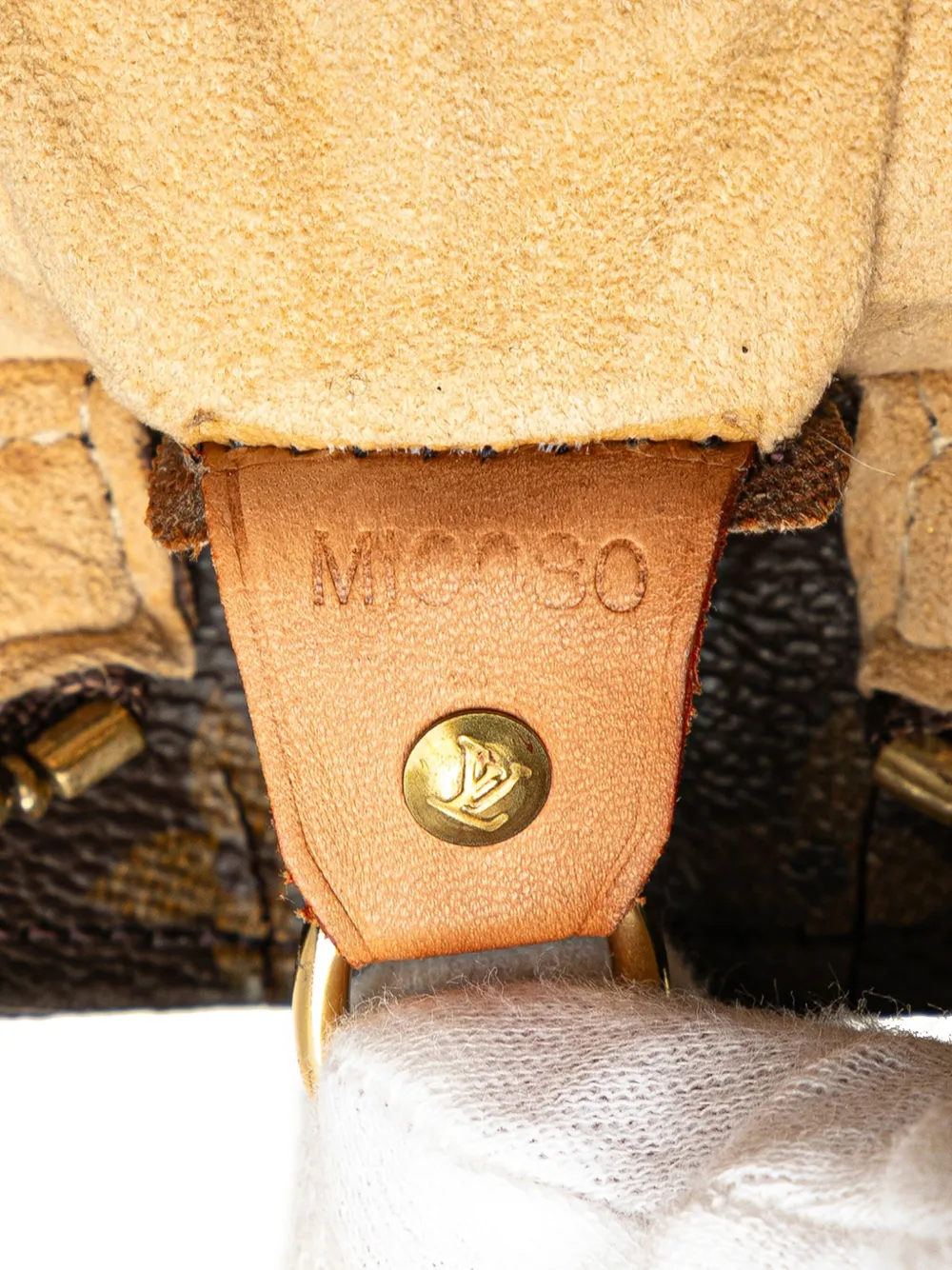 Pre-owned Louis Vuitton 2000 Monogram Looping Gm Shoulder Bag In Brown
