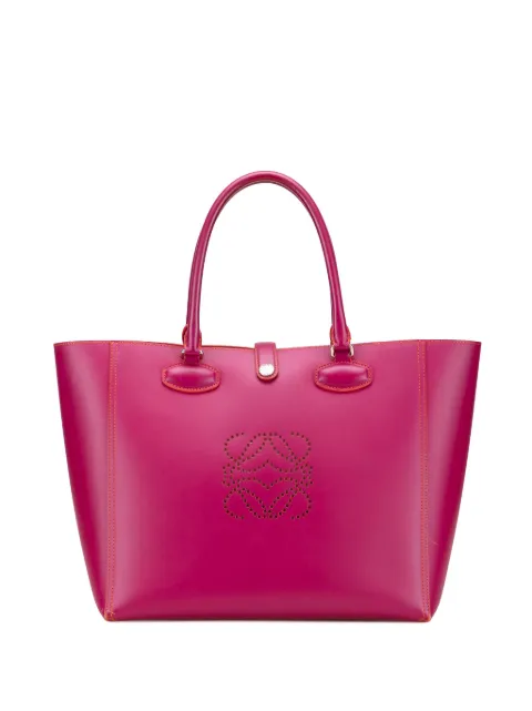 Loewe Pre-Owned 2013 Leather Perforated Anagram Leo tote bag