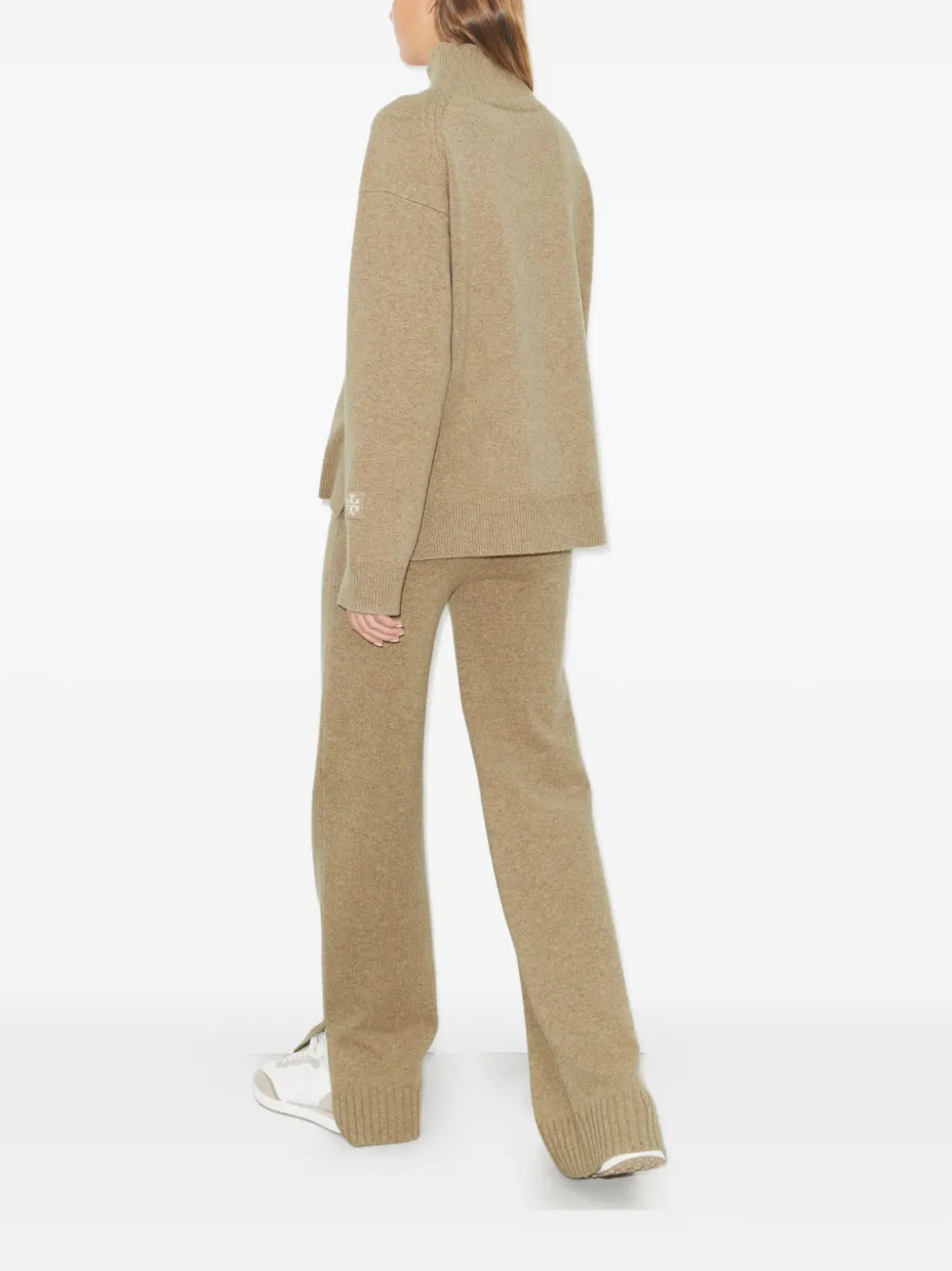Tory Burch Wool Track Pants In Gold