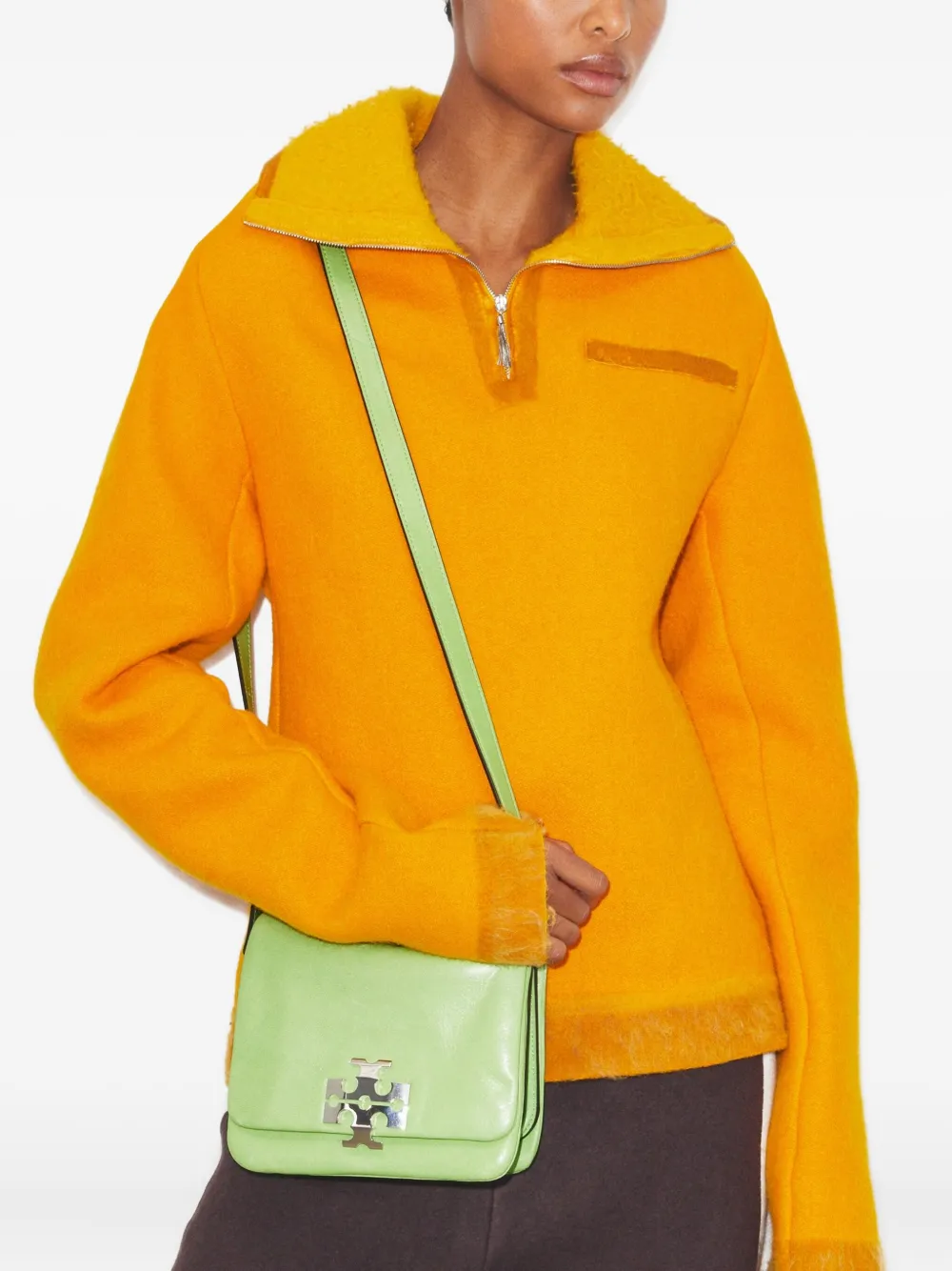 Tory Burch Charlie schoudertas met logo - Groen