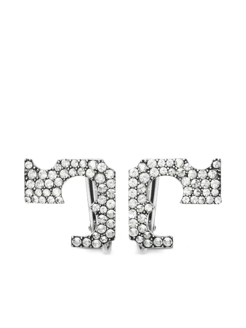 Tory Burch ロゴ イヤリング - シルバートーン Tory Burch ロゴ イヤリング - シルバートーン