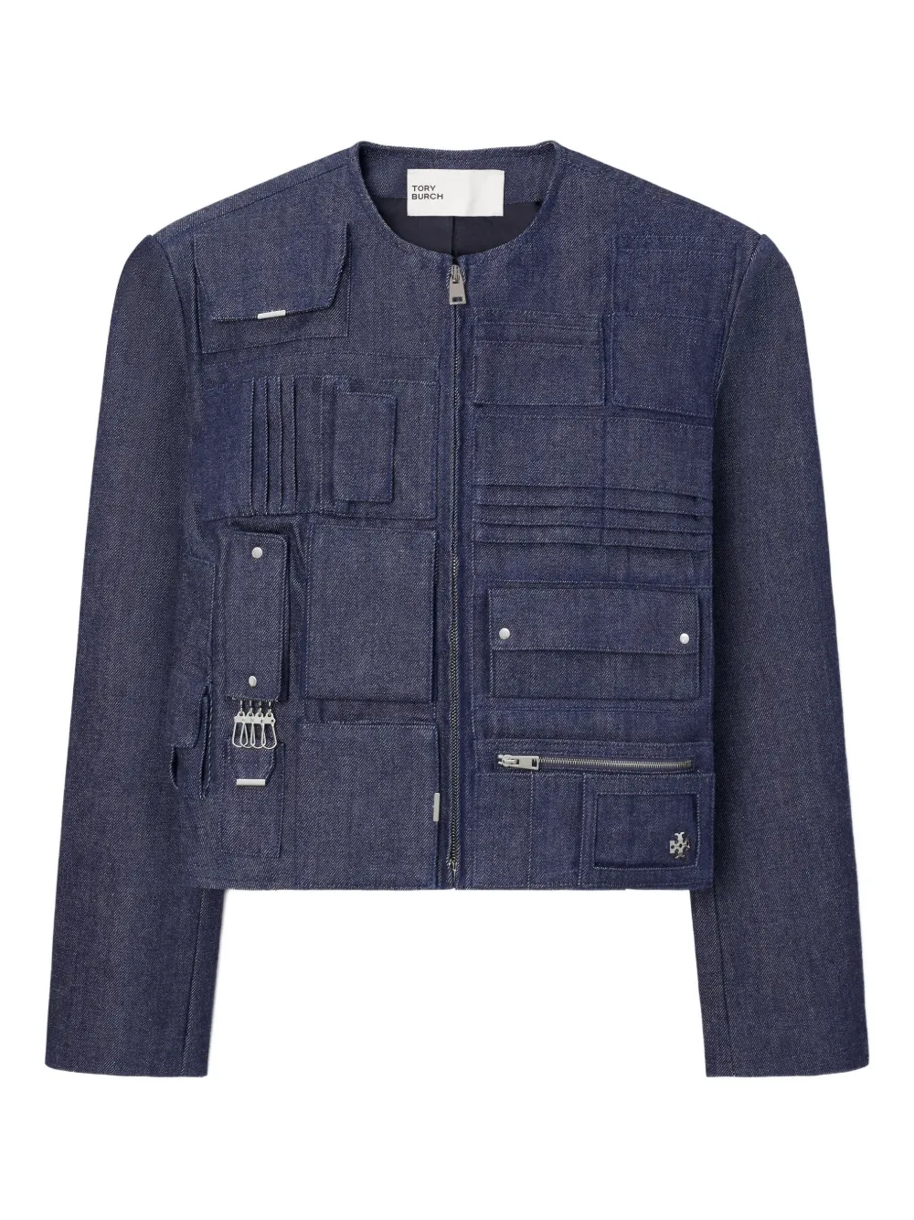 Tory Burch Giacca denim con tasche - Blu