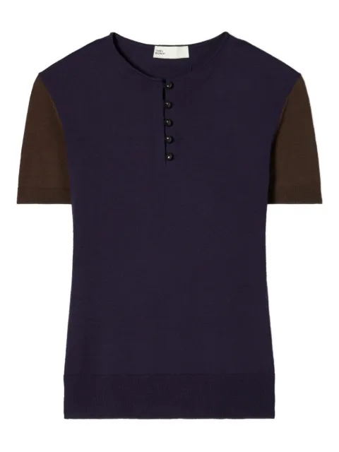 Tory Burch playera manga corta con botones