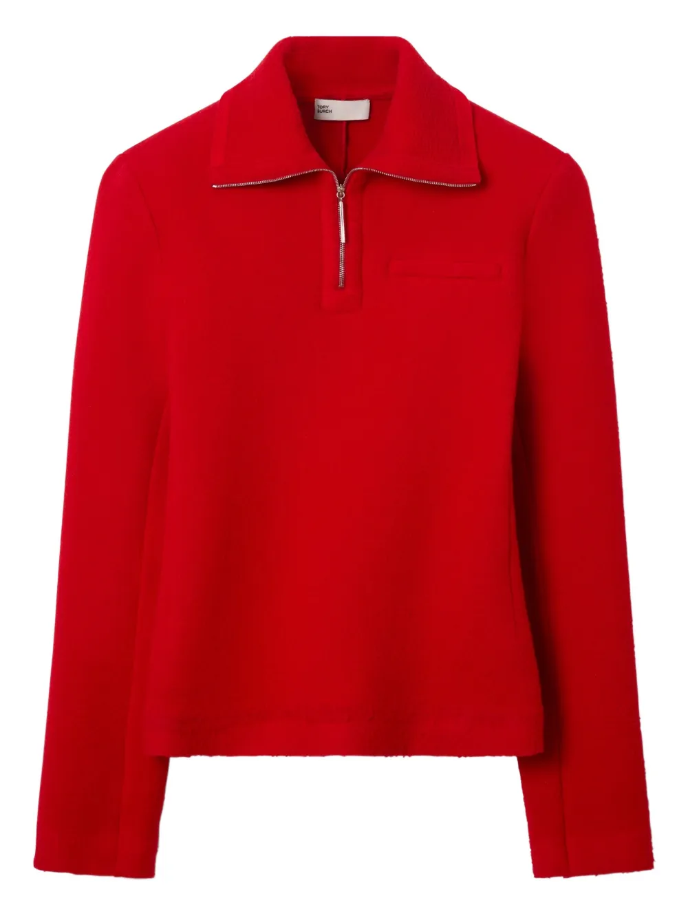 Tory Burch playera tipo polo con medio cierre | rojo | Image 1