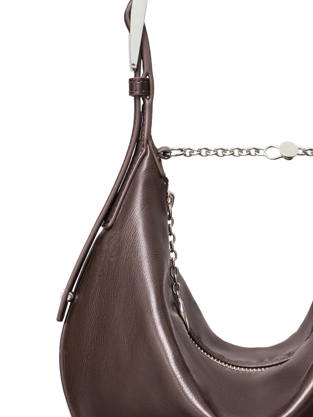 Tory Burch Balloon kleine leren schoudertas met rits Bruin