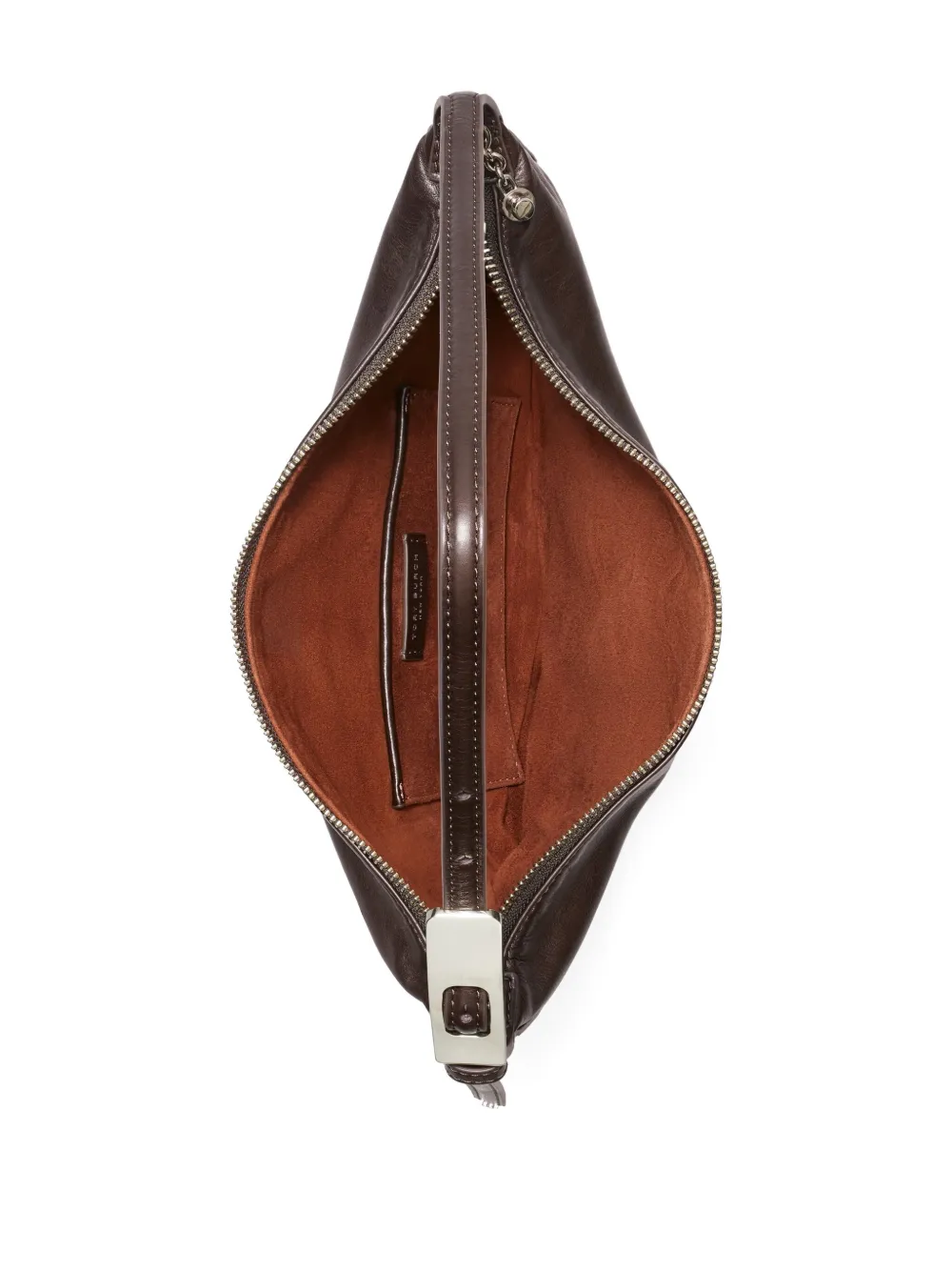 Tory Burch Balloon kleine leren schoudertas met rits Bruin