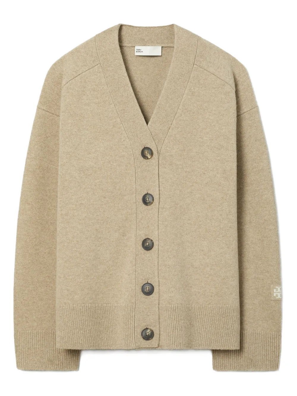 Tory Burch Button Cardigan In Neutral