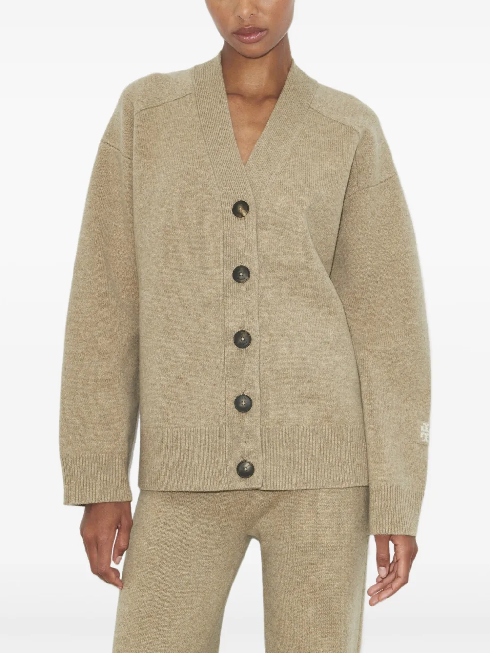 Tory Burch Vest met knoop Beige