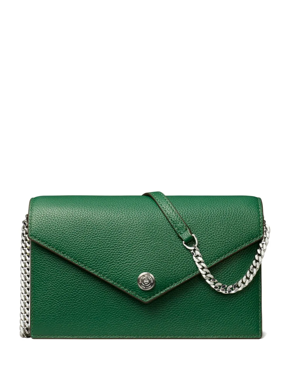 Tory Burch Pebble Envelope Chain Mini Bag In Green