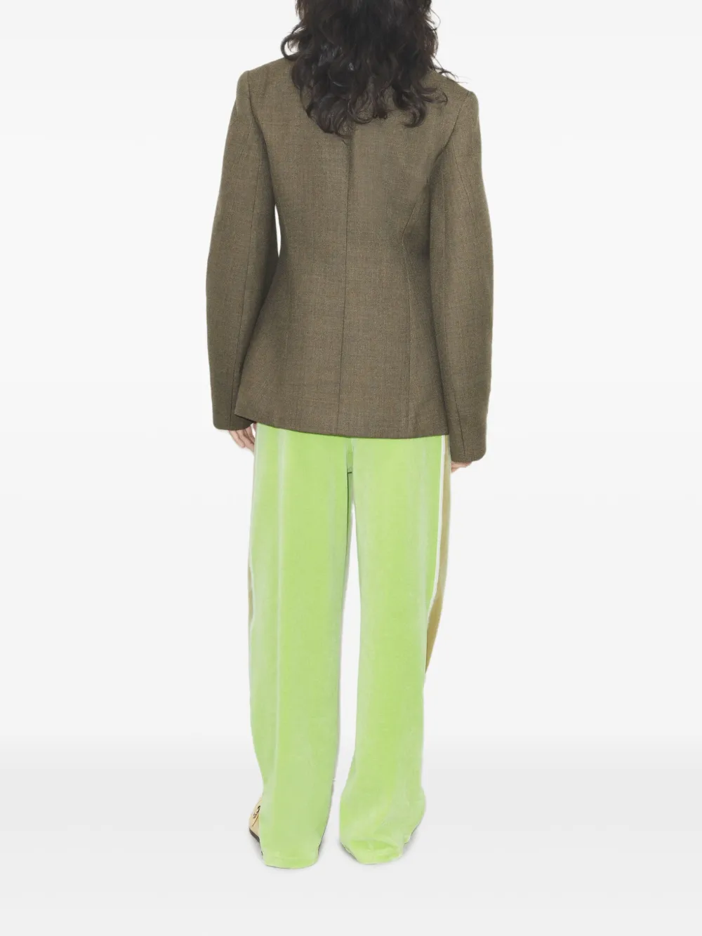  Tory Burch Stripe Zip Sweatpant - Green 