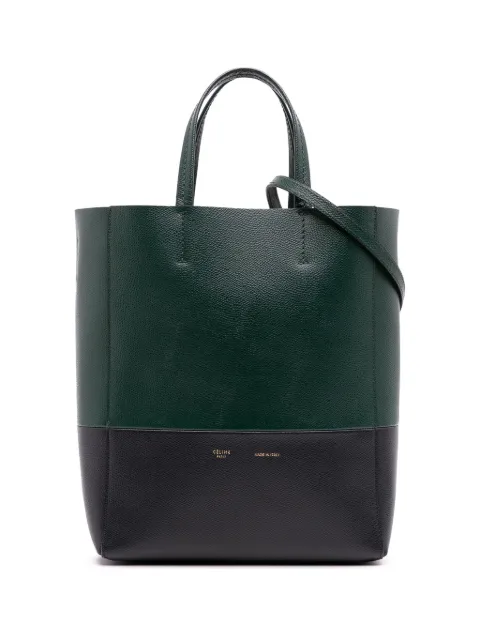 Celine Pre-Owned 2018 Small Bicolor Grained Calfskin Vertical Cabas Tote satchel