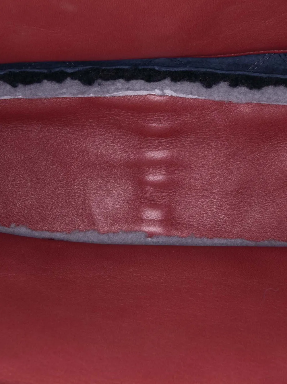 Pre-owned Chanel 2019 Medium Quilted Shearling Single Flap Shoulder Bag In Red
