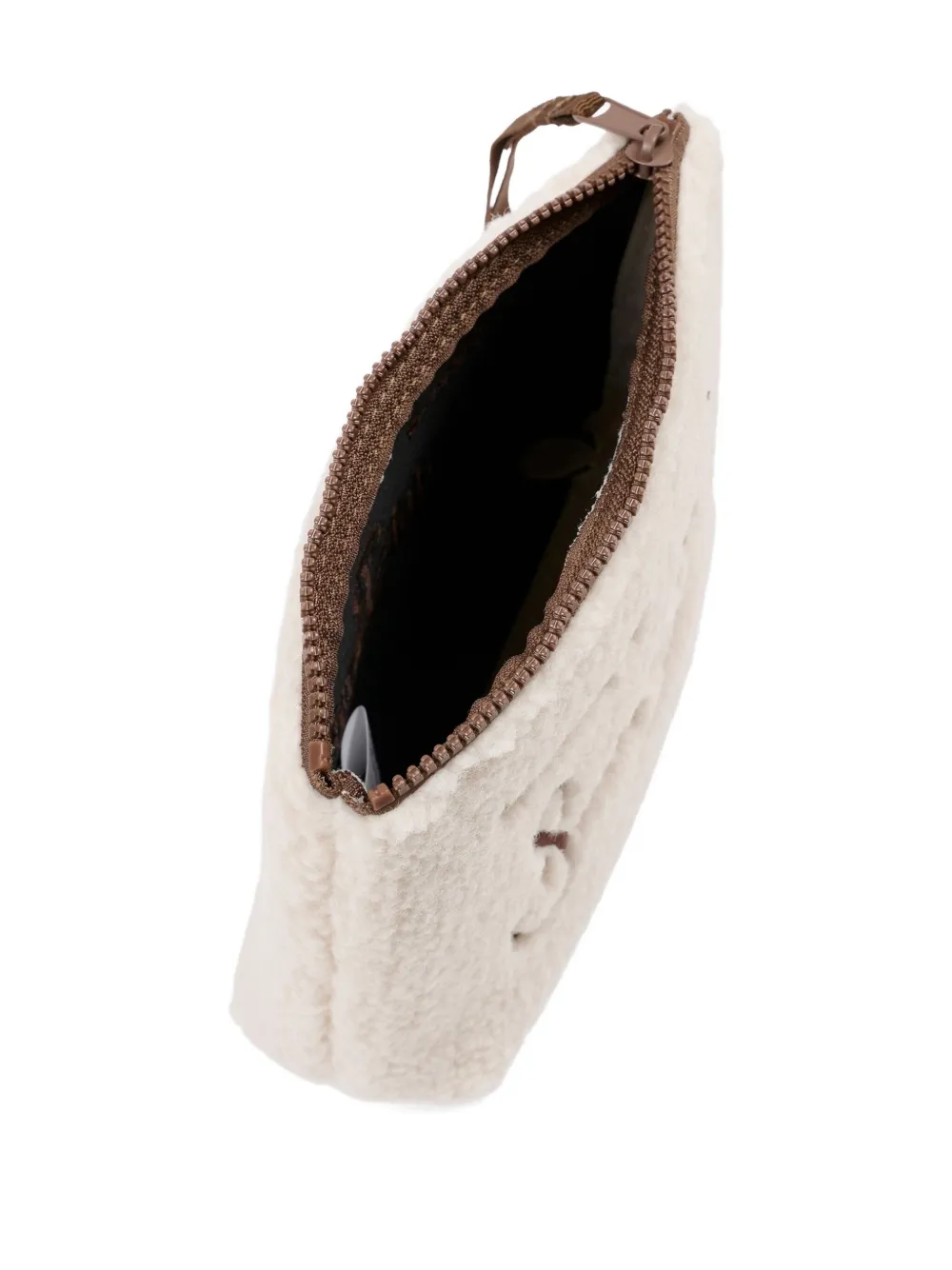 Mc2 Saint Barth Pochette Aline Teddy In Sherpa Beige In Neutral