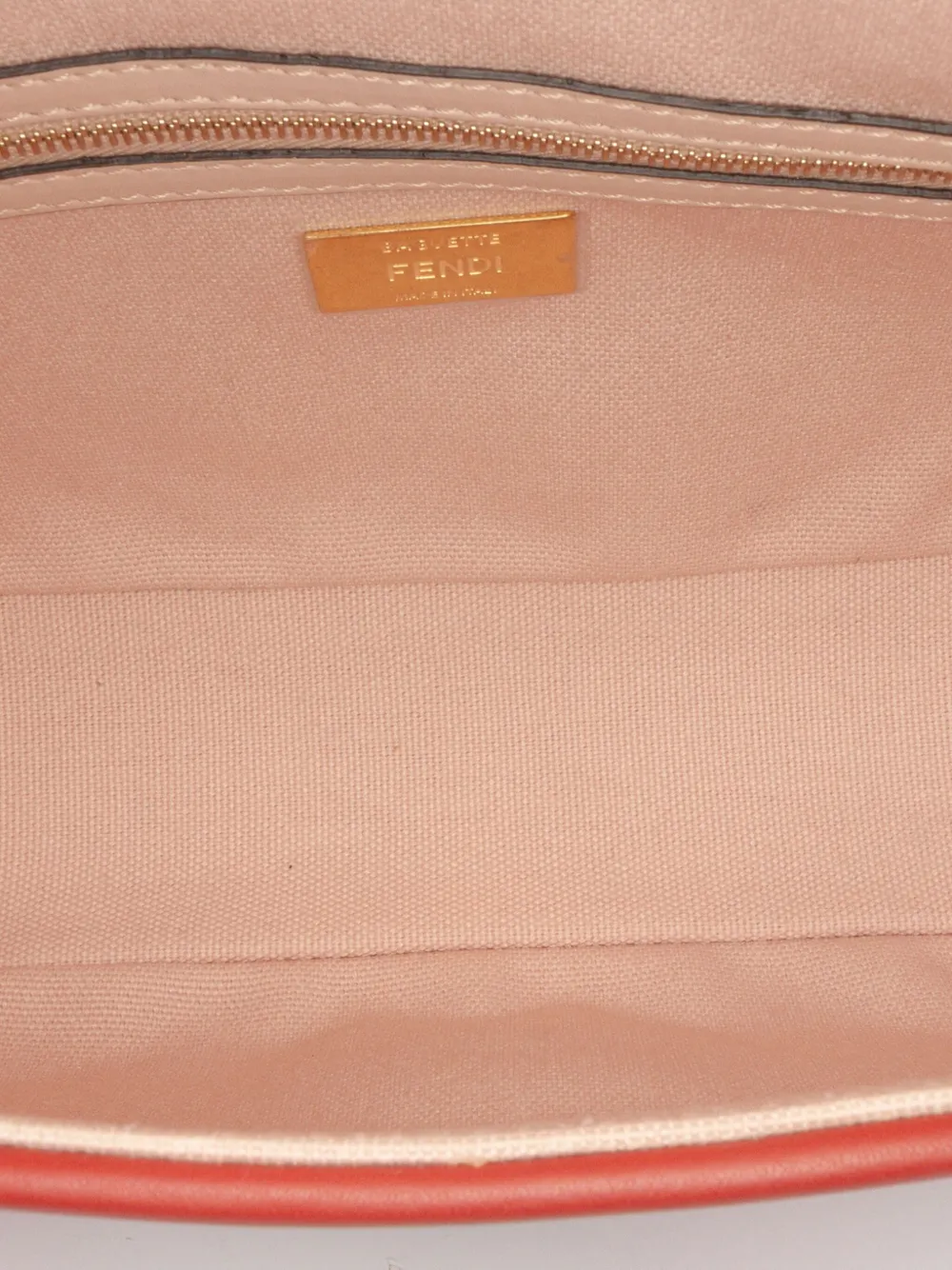 Pre-owned Fendi 2010-2025 Zucca Embroidered Canvas Baguette Satchel In Pink