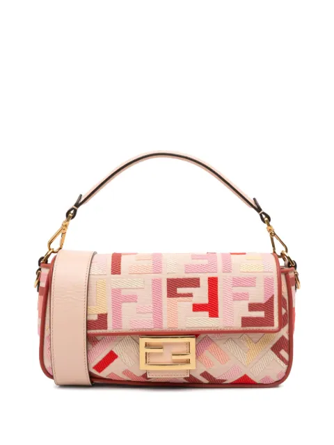 Fendi Pre-Owned bolsa satchel Baguette de lona con bordado Zucca 2010-2025