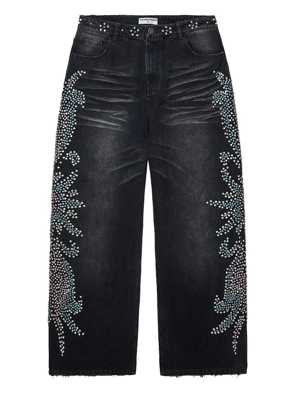 Vale rhinestone-embellished jeans | Black | Image 1
