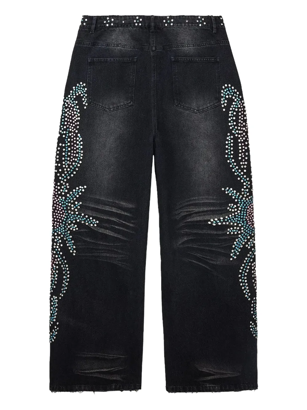 Vale Jeans verfraaid met stras - Zwart