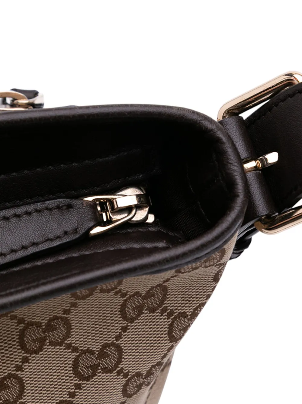Pre-owned Gucci 2016-2025 Gg Canvas Crossbody Bag In Brown