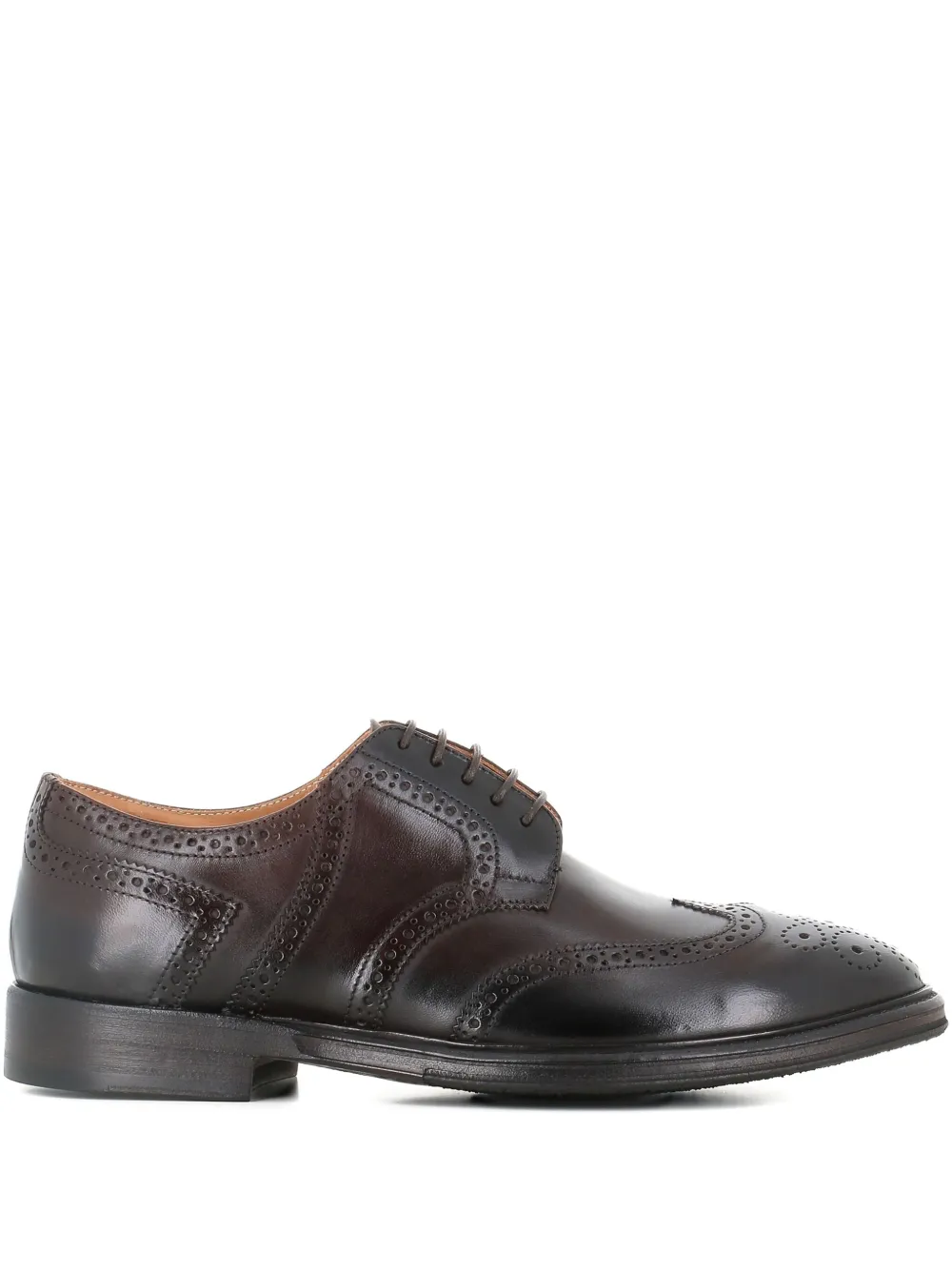Alberto Fasciani Ivan Dovetail 91017 Brogue Derby Shoes In Burgundy