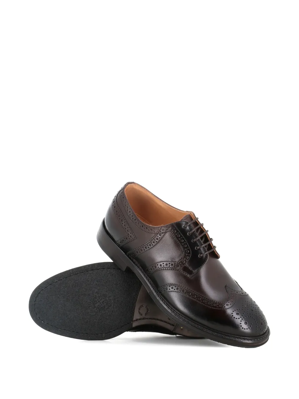 Alberto Fasciani Ivan Dovetail 91017 Brogue Derby Shoes In Burgundy