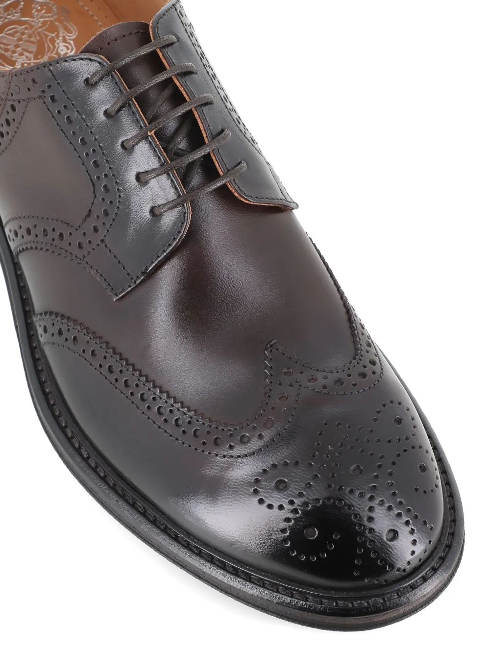 Alberto Fasciani Ivan Dovetail 91017 Brogue Derby Shoes In Burgundy