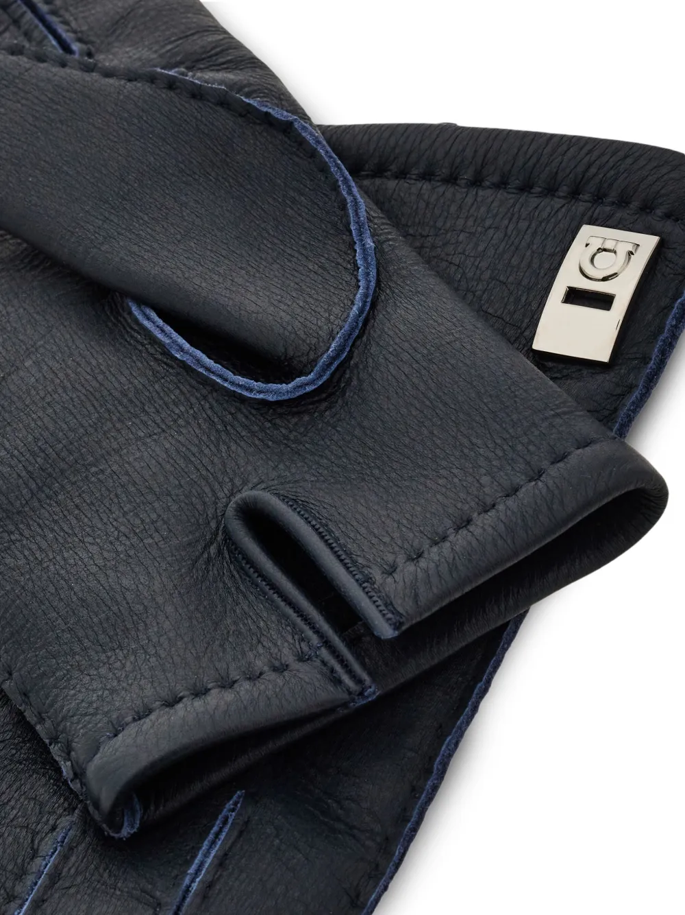 Ferragamo Handschoenen met stiksel Blauw