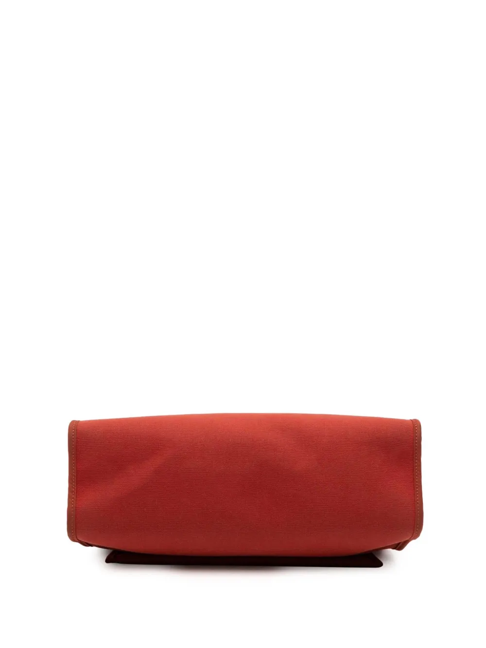 Pre-owned Hermes 2012 Toile Herbag Zip 31 Satchel In Orange
